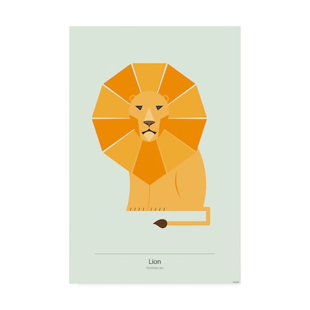 Tomas Design 'Lion Poster' Canvas Art,22x32